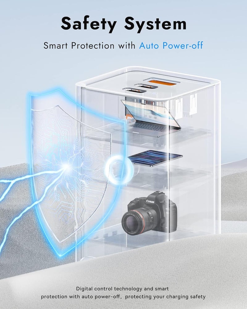 Baseus Power Strip PD40W USB C Charger Extension Cord with 3 AC Outlets & 3 USB Port Fast Charging Charging Station for Office Dorm Room Home - Image 5